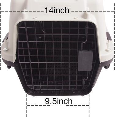 FOURPAW переносна пластикова будка для собак і котів, маленька, світло-коричнева, для подорожей, без коліс
