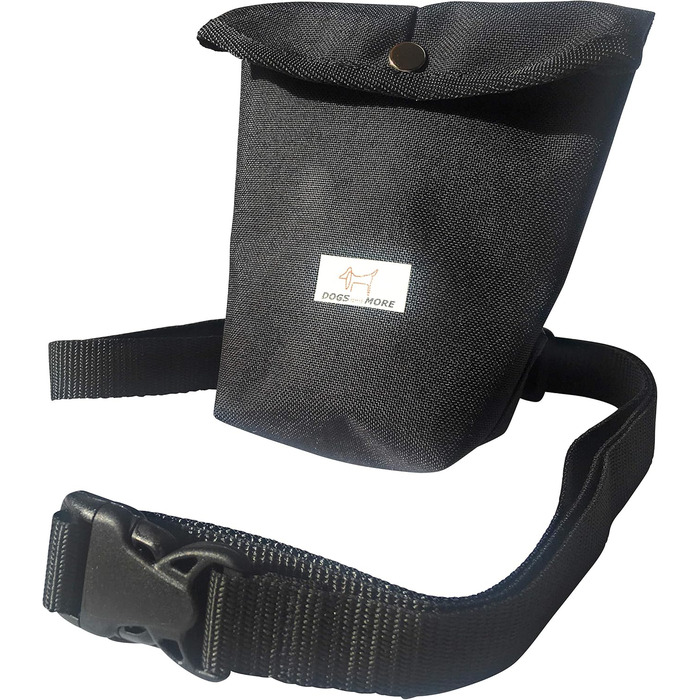 Сумка для собак Prima-Bag з регульованим поясом (кишенька для ласощів/сумка для ласощів/сумка для корму) чорного кольору
