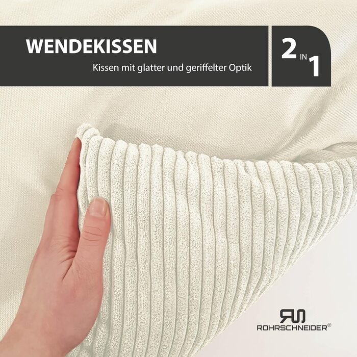 Ліжко для собак Рохрснайдер | для маленьких собак | з подушкою з корду | знімний чохол | з мискою для корму (55 x 42 см, ванільний)