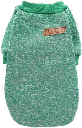 Зелений теплий в'язаний пуловер для собак Jecikelon, розмір XL - теплий та м'який для зимових прогулянок