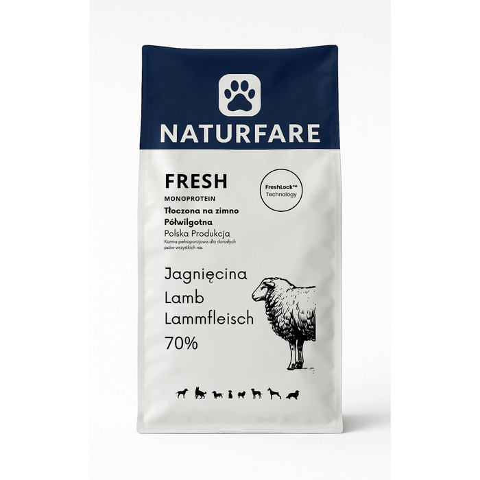 Сухий корм Naturfare Karma з ягнятиною, 12 кг