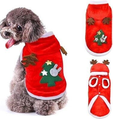 Теплий святковий пуловер для собак з високим коміром, розмір L (1 шт.)