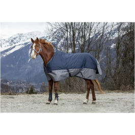 Зимова попона для коня Equi-Theme 50г, 600D TYREX, синя/сіра