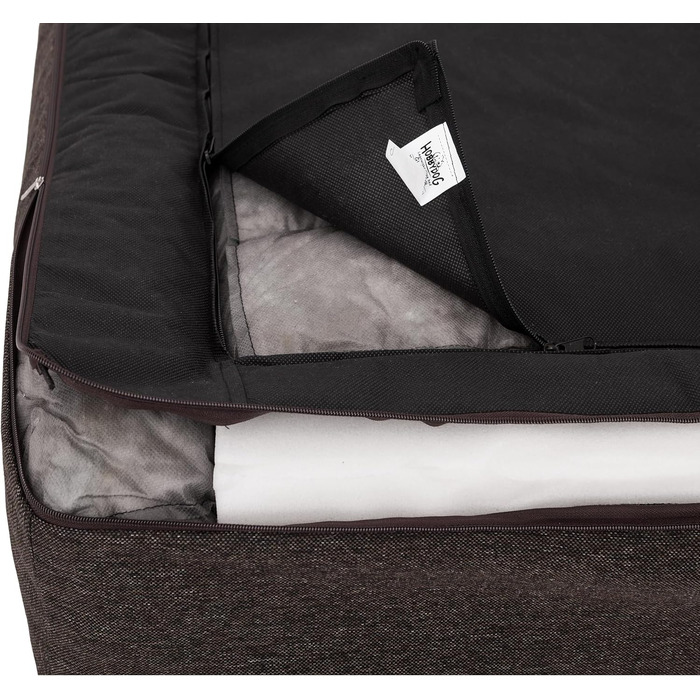 М'яке ліжко-лежанка для собак XL, коричнева, 98 x 66 см. Лежанка для тварин, лежанка для собак Inarii