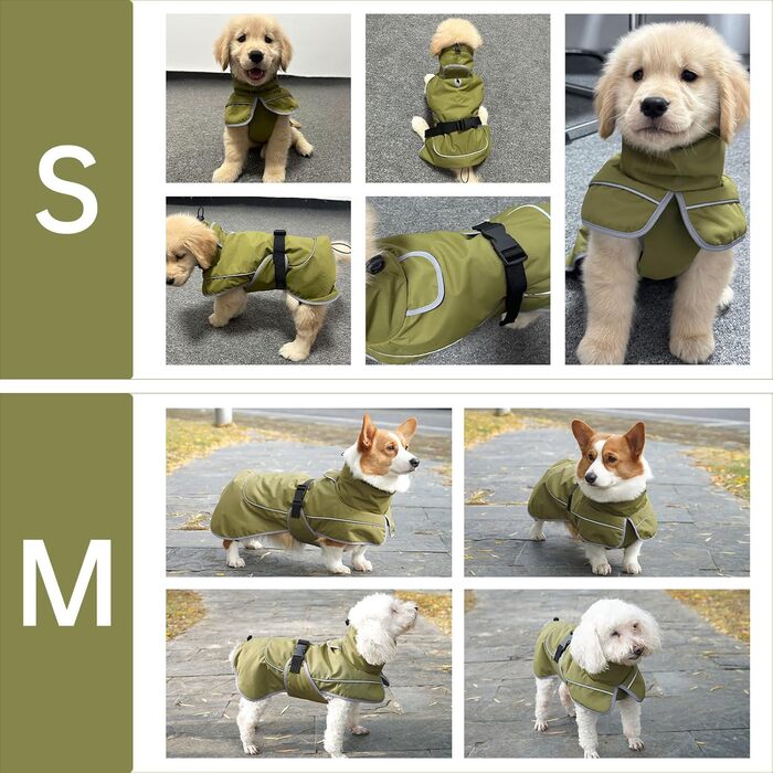 Водонепроникний собачий теплий одяг WUFANC - куртка для собак з регульованою застібкою для всіх сезонів, XL