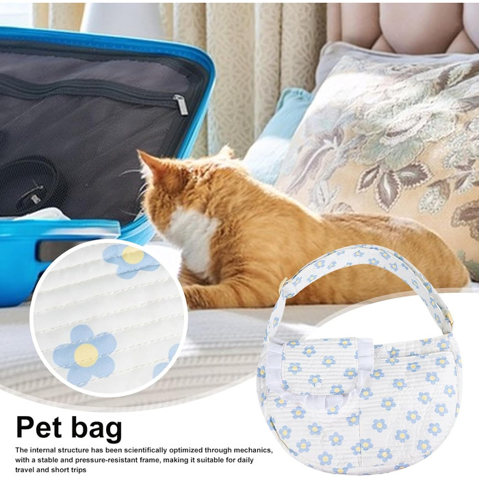 Сумка-переноска для собак Yanzisura - блакитна, 15x15x5 см