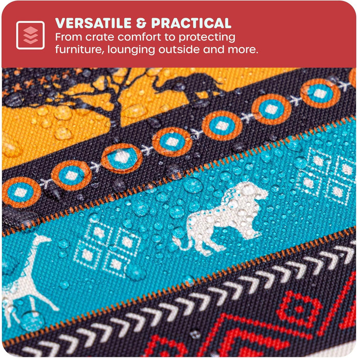 Підкладка для переноски собаки Downtown Pet Supply, 73.7 x 50.8 см, водовідштовхувальна, Ripstop Nylon, можна прати в машині, розмір M (Kalahari, LARGE (35' x 22'))