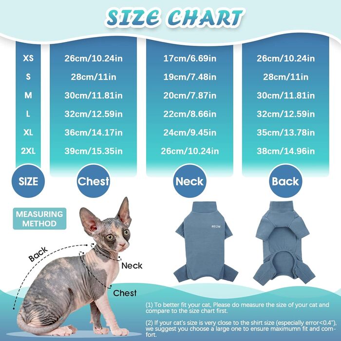 Светр для котів Sphynx, після операції, з чотирма лапами, одяг для котів, універсальний, для Sphynx, Cornish Rex, Devon Rex, Peterbald