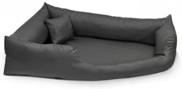 Лягу для собак Juelle Gabi L - штучна шкіра, 100x100x22 см, м'яке ліжко для середніх та великих собак