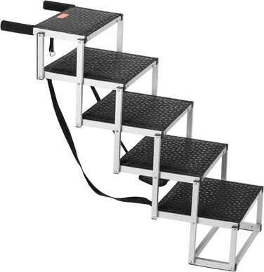 Сходинка для собак VEVOR - 5 сходинок, 77-81 см, для авто, SUV та LKW. Легка та складана, з антиковзким покриттям