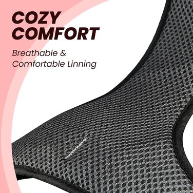 Шлейка для собак VIVAGLORY Easewalk, антинатяжна, для тренувань та прогулянок, з ручкою, вибухобезпечна, для цуценят та собак, S (червона, XS: 25-51 см (обхват грудної клітки))