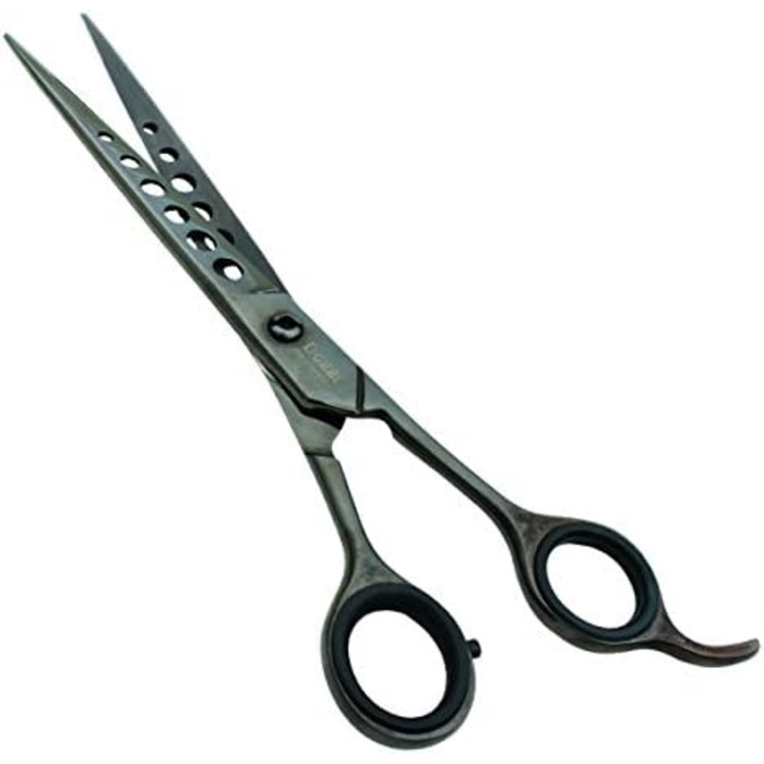 Професійна собача шерсть ножиці з титановою обробкою, 20 см, нержавіюча сталь, з порожнистим заточуванням