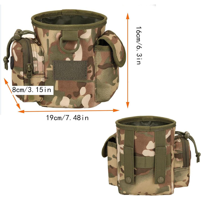 Сумка-мішечок на шнурку для дресирування собак, для полювання, Airsoft, іграшки для тварин (камуфляж)