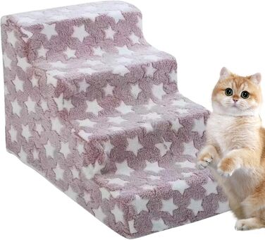 Рампа для собак та котів Cat Escabeau – портативна, складна, з неслизькою платформою, червона