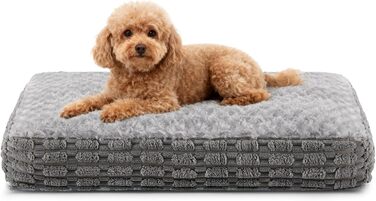 Ортопедичний килимок для собак - м'який лежак для тварин, неслизький, теплий, сірий, 60x45x12 см