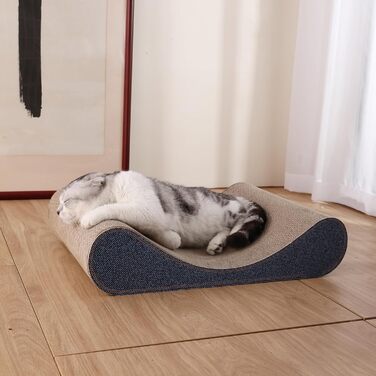 Heikoeco Когтеточка для котів XXL, картон, 60x42x14 см – велика стійка до зносу картонна когтеточка для котів, аксесуар для котів