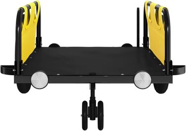 Причіп для велосипеда: вантажний, для собак, жовтий, Oxford, міцний, легко монтується