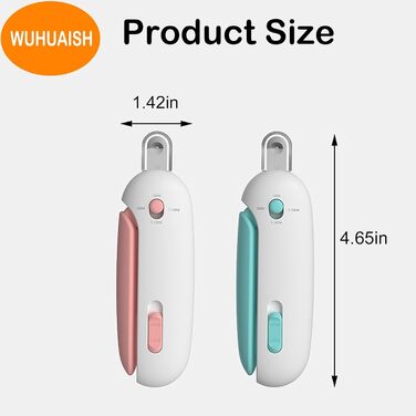 Регульовані ножиці для обрізання кігтів домашніх тварин з 4 розмірами, захистом від травм, прихованим напильником та неслизькою ручкою для собак, котів та дрібних тварин