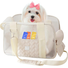 Транспортувальна сумка для собак та котів до 5 кг – Легка та дихаюча переноска для маленьких собак та котів, з ременем безпеки та кишенями, ідеальна для автомобіля, подорожей та активного відпочинку