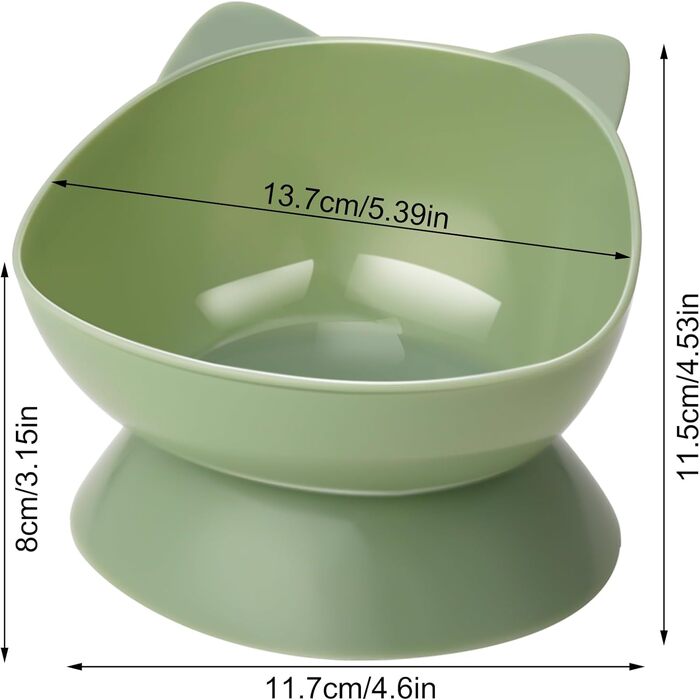 Миски для котів Umorismo 3 шт. Підвищені, нахилені, пластикові - годівниця для котів, кошенят, сухий та вологий корм