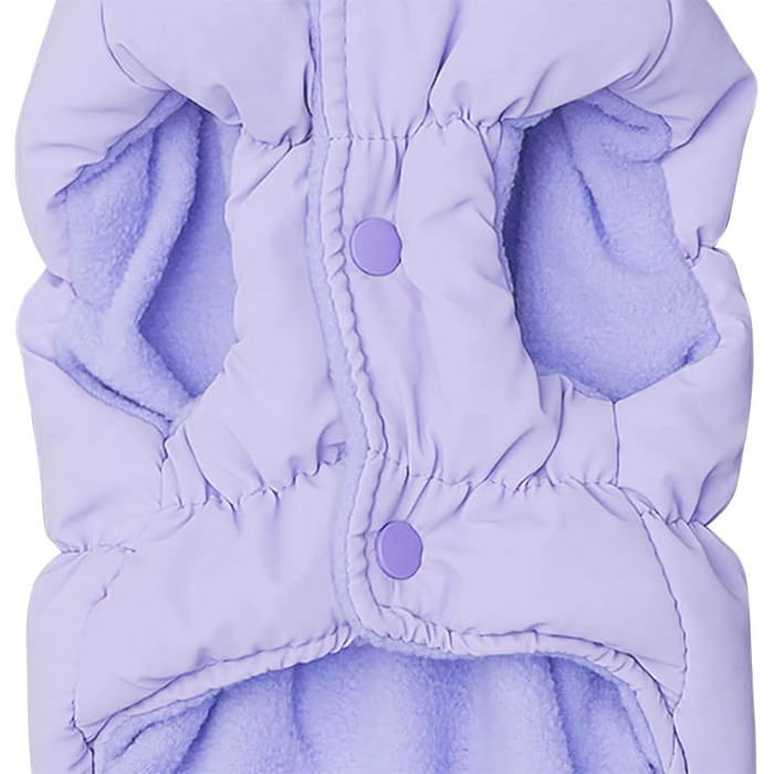 Зимова куртка для собак великих порід, тепла та водонепроникна, з відбивачами, фірмовий стиль (XL, світло-фіолетовий)