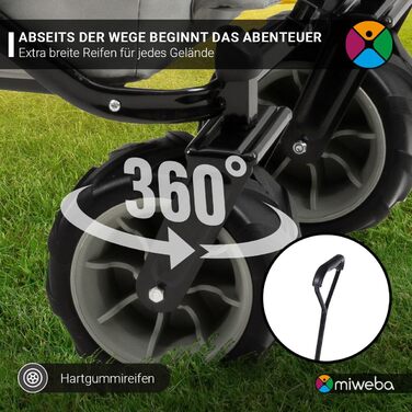 Складаний візок Miweba MB-30 | Вантажопідйомність 120 кг - для дітей, саду, пляжу | Сірий