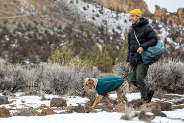 RUFFWEAR собача куртка Fernie, швидковисихаюча флісова мантія, сірий колір, XL