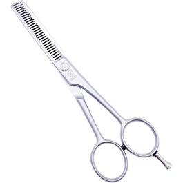 Ножиці для собак та домашніх тварин ROSTFREI, матові сатинові • Ножиці для моделювання шерсті (зубці з обох сторін) та фінішні ножиці, 1 шт.