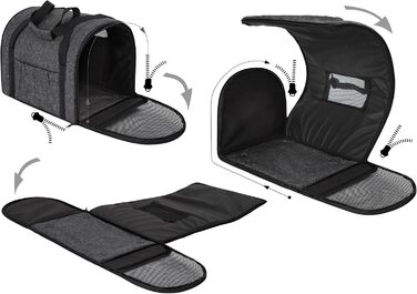 Транспортна сумка для собак і котів, Beige Ökoleinen, 31x49x31 см