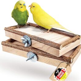 Набір з 2-х сідал Vogelgaleria для хвилястих папуг, аксесуари для клітки