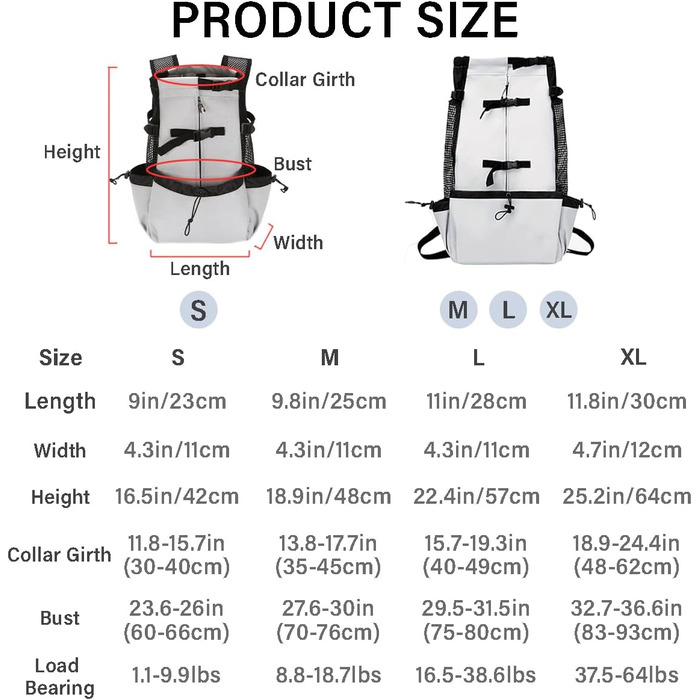 Рюкзак для собак Manon Rosa, регульований, зручний, для подорожей, походів, кемпінгу, для маленьких, середніх собак, котів, цуценят (середній, білий) Medium Weiss/opulenter Garten