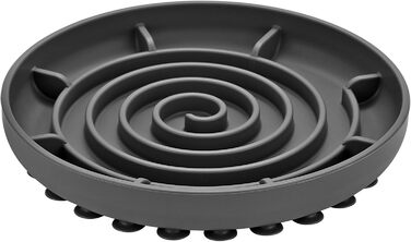 Антислизький насадковий миска для собак та котів, Slow Feeder, силікон, велика, сіра