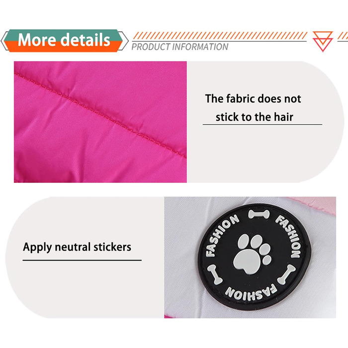 Водонепроникна зимова куртка для собак з флісовою підкладкою та світловідбиваючим дизайном для прогулянок та активного відпочинку. Колір: блакитний L