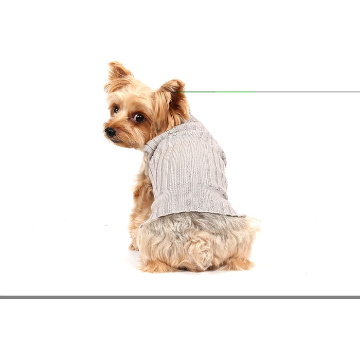 Светр для собак Doggy Dolly W073, сірий, зимовий, розмір L (Обхват грудей 46-48 см, довжина спини 31-33 см)