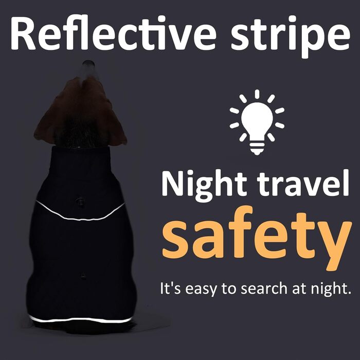 Водонепроникна тепла куртка для собак SilverChry, зручний нашийник, відбивачі, флісова підкладка, для великих собак, тепла та комфортна в холодну погоду, для дому та на вулицю
