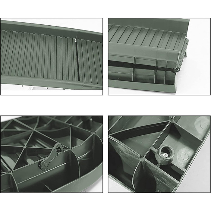 Рампа для собак, складна, антиковзка, оливковий, 155x40 см, до 90 кг