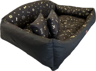Ортопедичне собаче ліжко з можливістю прання, собачий лежак/софа/корзина для великих собак S-XXL, персоналізація з ім'ям та золотими лапами