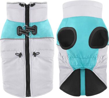 Водонепроникний зимовий одяг для собак, теплий флісовий костюм, жилет для собак з шлейкою (синій, 3XL)