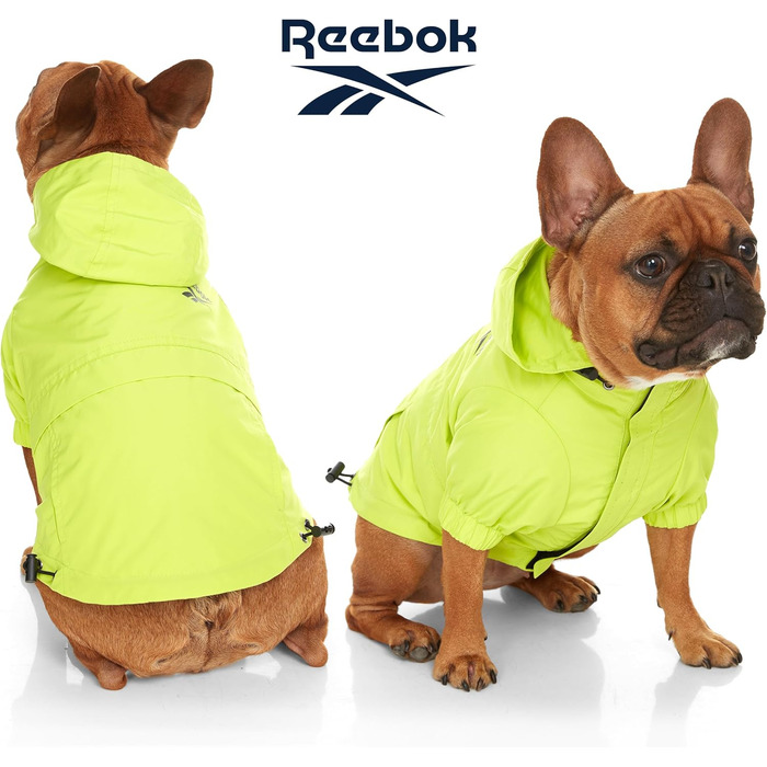 Reebok Дощовик для собак з капюшоном, водонепроникна куртка для малих і великих порід, регульований шнурок, легкий і гіпоалергенний