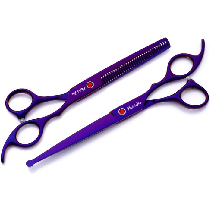 Набір професійних ножиць для грумінгу домашніх тварин 7.0 дюймів (3 шт.), нержавіюча сталь, безпечні закруглені кінчики