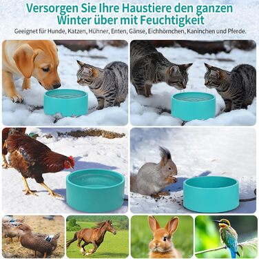 Нагрівальний миска для собак Vankarr 3.2L з термостатом. Захист від укусу кабелю 200см. Підходить для собак, котів, курей та кроликів.