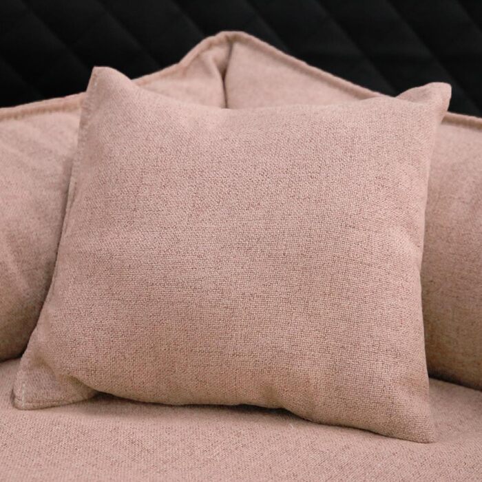 Ортопедичне собаче ліжко Tierlando® Goofy Couture з захистом для матраца, знімний чохол з меблевої тканини, для собак середніх та великих порід, 90x75 см, колір: пудрово-рожевий