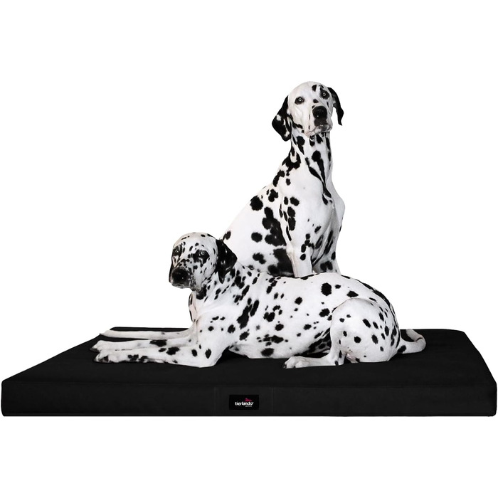 Ортопедичний лежак для собак Tierlando Alice з міцного поліестеру 600D, віскоеластичний матрац з неслизьким дном, розмір 80x60 см, колір чорний