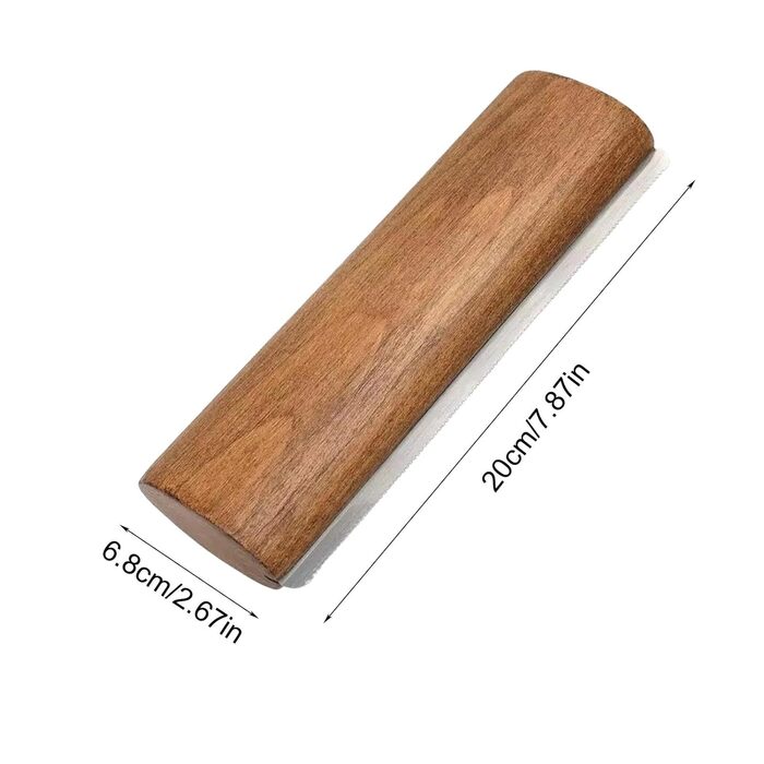 Щітка для видалення шерсті собак та котів з дерев'яною ручкою | Для грумінгу та догляду за шерстю | Розмір 20x6,8 см