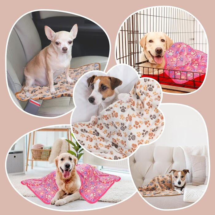 М'яка ковдра для домашніх тварин - ковдра для собак, котів, цуценят. М'яка, тепла ковдра для маленьких собак та котів (з принтом лапки)