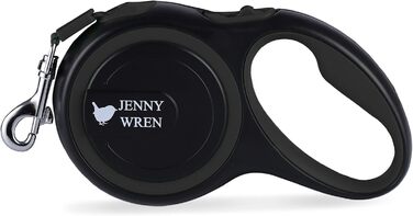 Поводок-рулетка Jenny Wren для собак, 8 м, рожевий, з фіксатором, гальмом та антиковзкою ручкою, нейлон