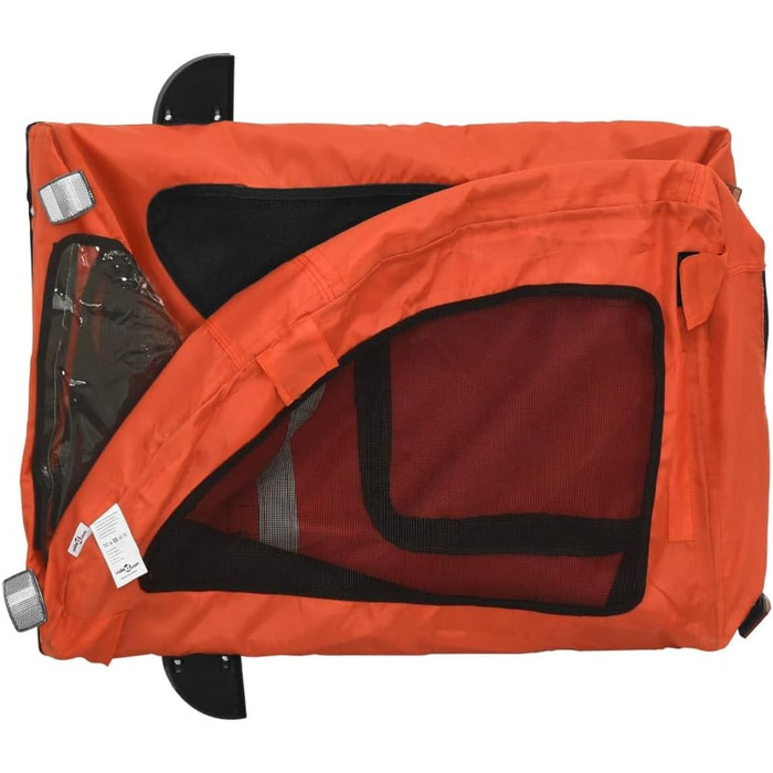 Причіп для велосипеда для собак Оранжевий та Сірий, Oxford-Gewebe та сталь, LH48939