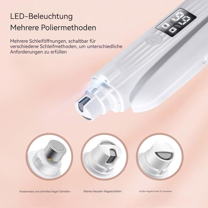 Триммер для кігтів Pettrim 2-в-1 з LED-підсвічуванням для собак та котів