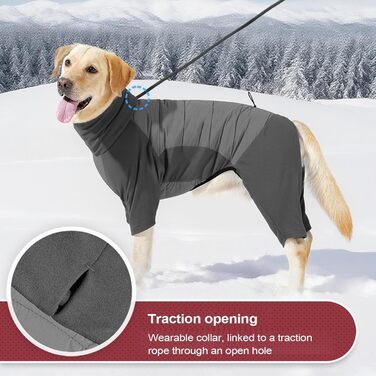 Зимовий теплий одяг для собак: тепла куртка з високим коміром, XL, для малих, середніх та великих порід, для прогулянок та альпінізму, сірий колір