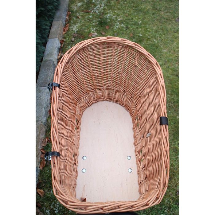 Кошик для велосипеда Marcus Hundefahrradkorb для багажника з плетеної лози з металевою сіткою, кошик для покупок